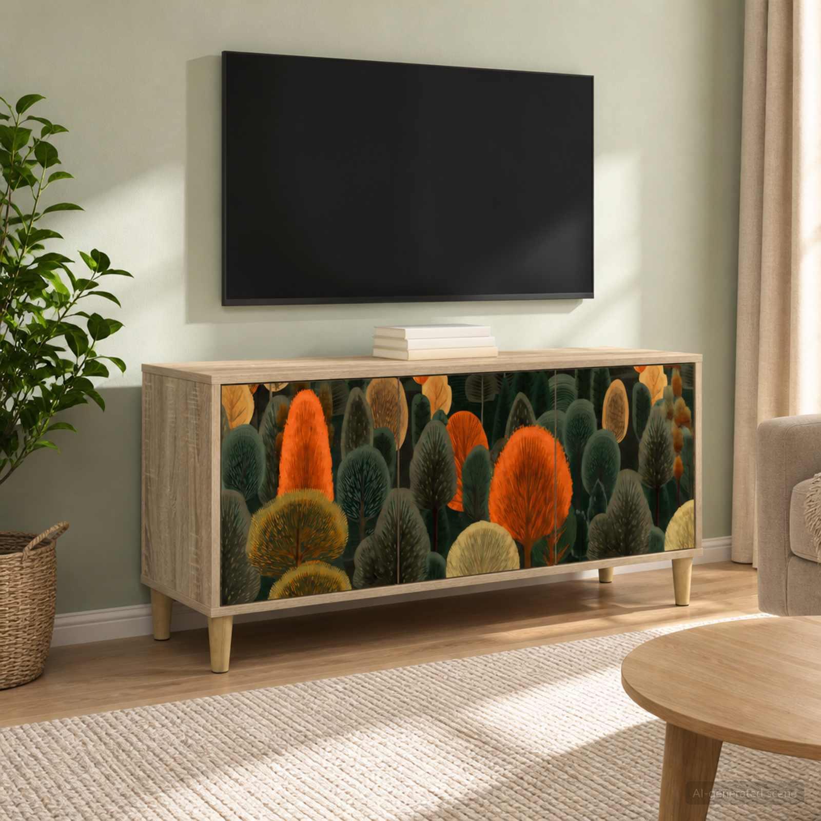 TV omarica ZAANDAM 102 x 33 x 50 cm Sonoma Inženirski les