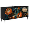 vidaXL Telerikapp LOCHEM 102 x 33 x 51 cm Must tamm Tehispuit