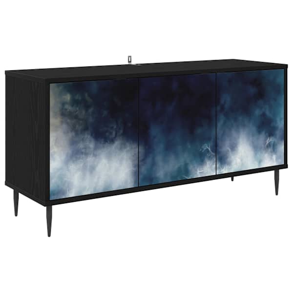 vidaXL Telerikapp RAALTE 102 x 33 x 51 cm Must tamm Tehispuit