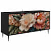 vidaXL Telerikapp BORNE 102 x 33 x 51 cm Must tamm Tehispuit