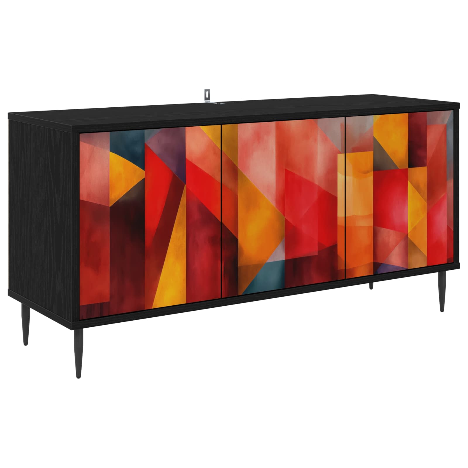 vidaXL TV-kaappi HEESCH 102 x 33 x 51 cm Musta tammi Tekninen puu