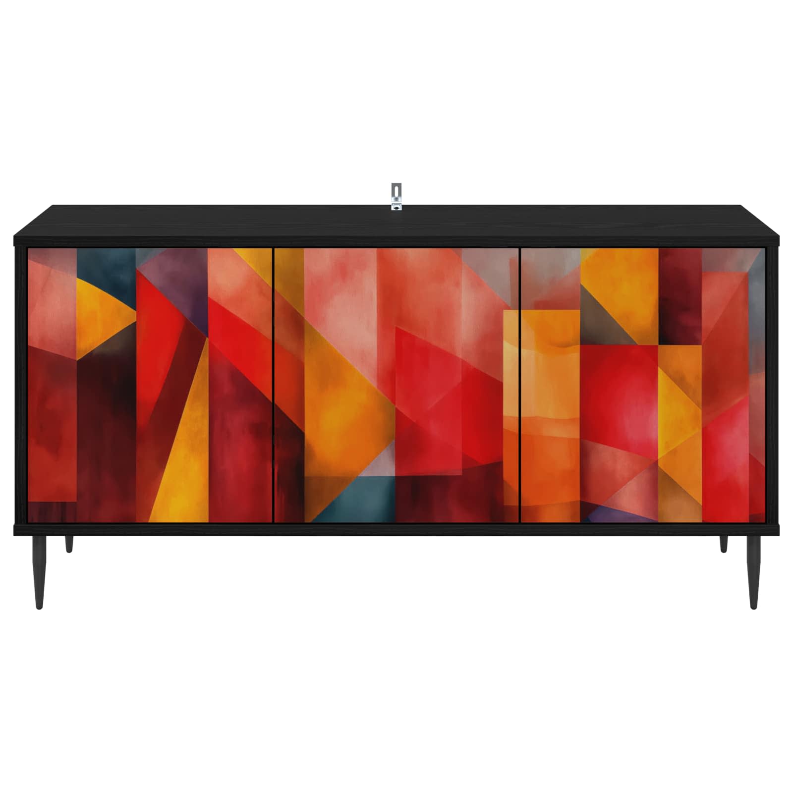 Ντουλάπι TV HEESCH 102 x 33 x 51 εκ Μαύρη Δρυς - Image 3