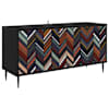 vidaXL Telerikapp OMMEN 102 x 33 x 51 cm Must tamm Tehispuit