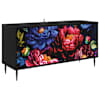 vidaXL Telerikapp KIEL 102 x 33 x 51 cm Must tamm Tehispuit