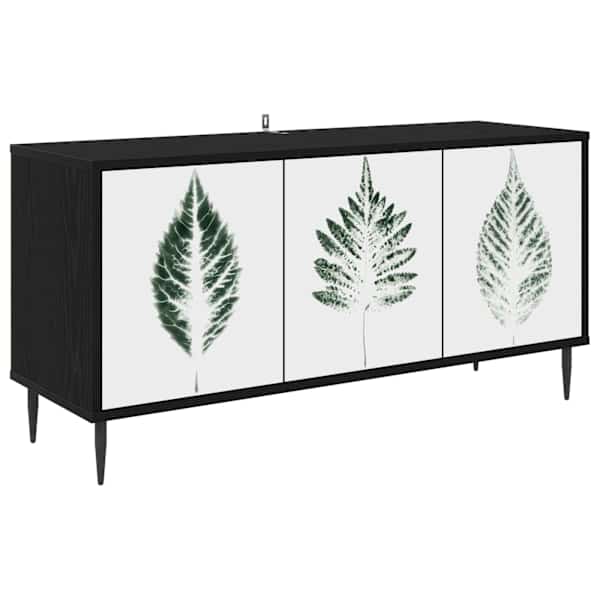 vidaXL Telerikapp HANAU 102 x 33 x 51 cm Must tamm Tehispuit