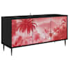 vidaXL Telerikapp AACHEN 102 x 33 x 51 cm Must tamm Tehispuit