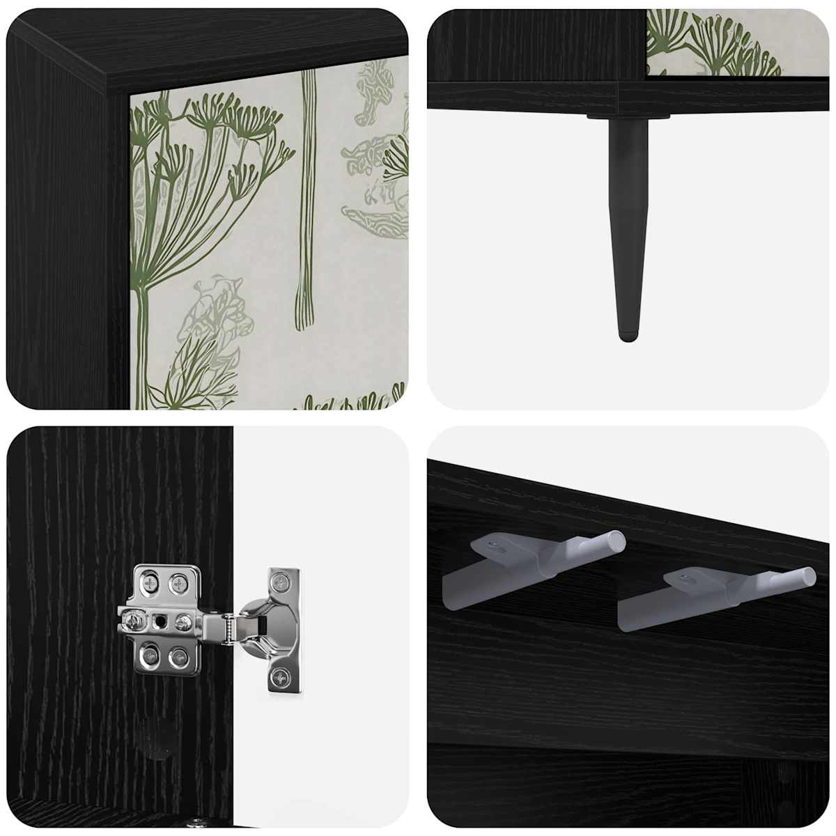 TV-skab GOTHA 102 x 33 x 51 cm Sort eg Konstrueret træ - Billede 6