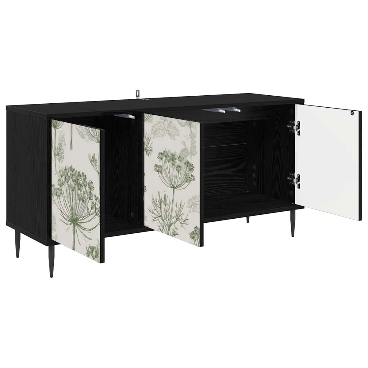 TV-skab GOTHA 102 x 33 x 51 cm Sort eg Konstrueret træ - Billede 3
