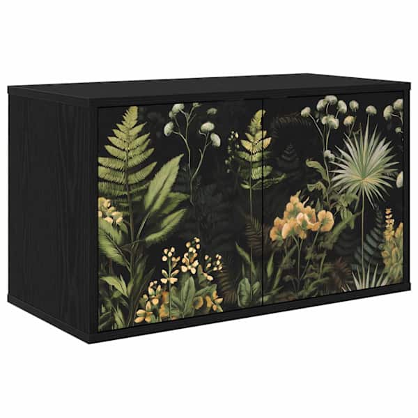 vidaXL Seinale paigaldatav TV kapp RHENEN 69 x 33 x 40 cm Must tamm