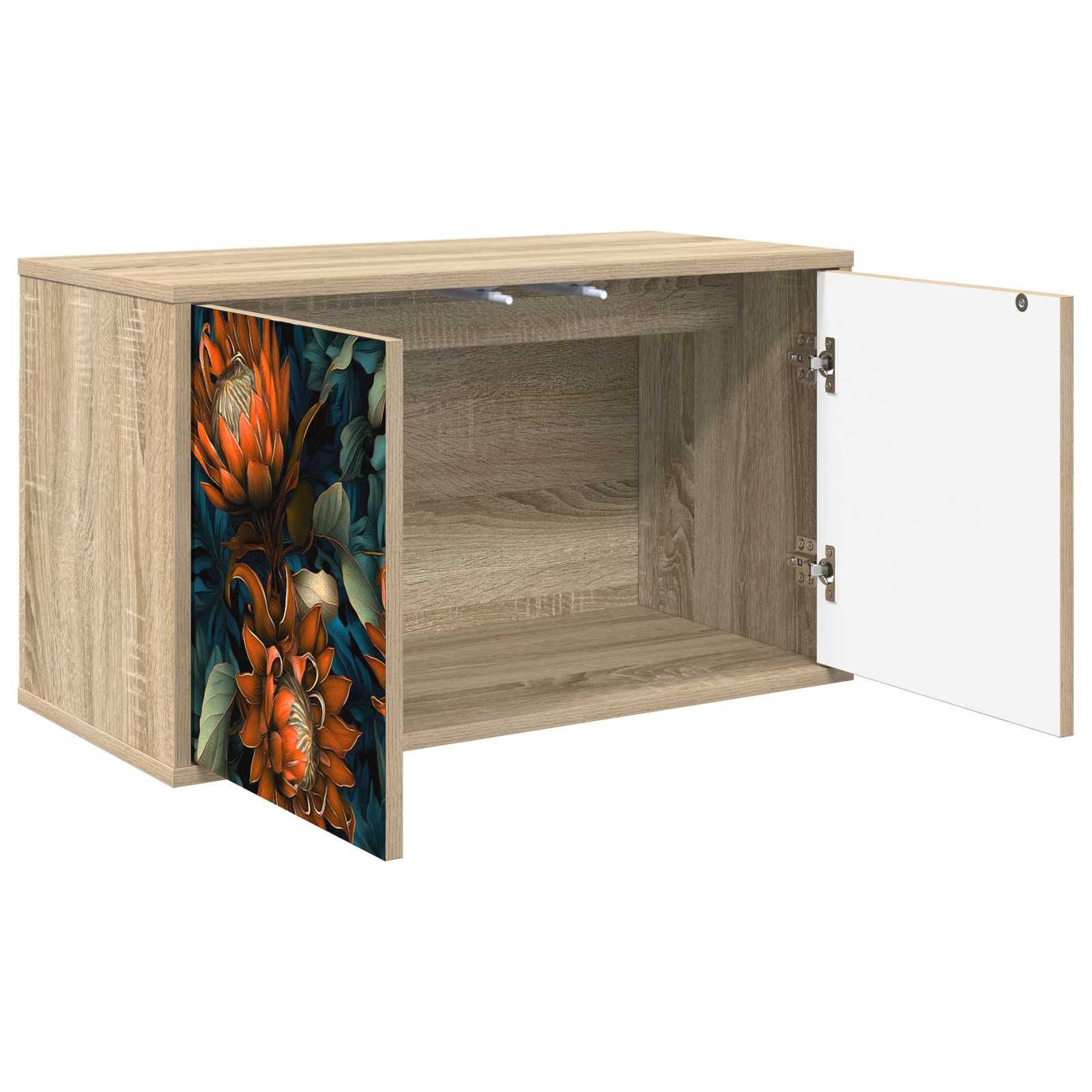 Seinälle kiinnitettävä TV-kaapisto LOCHEM 69 x 33 x 40 cm - Image 2