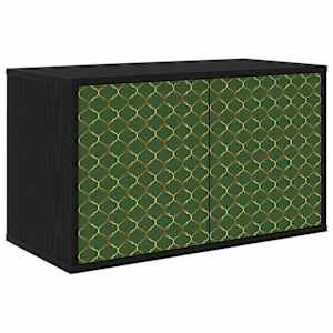 vidaXL Seinale paigaldatav TV kapp GELEEN 69 x 33 x 40 cm Must tamm