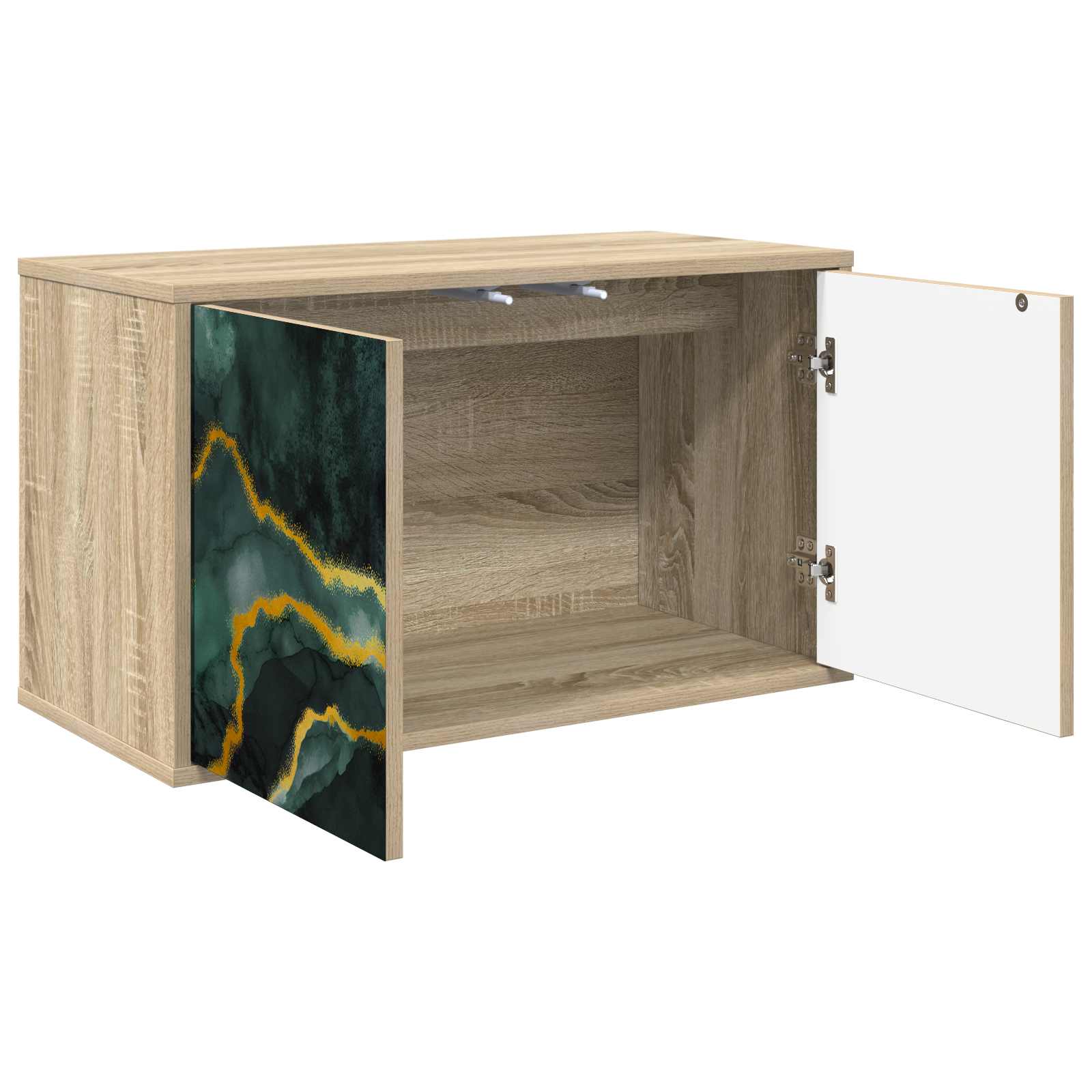 Seinälle kiinnitettävä TV-kaapisto WIJHE 69 x 33 x 40 cm - Image 3