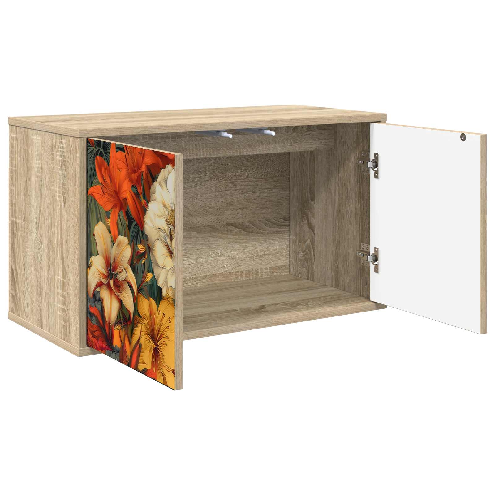 Seinälle kiinnitettävä TV-kaapisto GENNEP 69 x 33 x 40 cm - Image 2