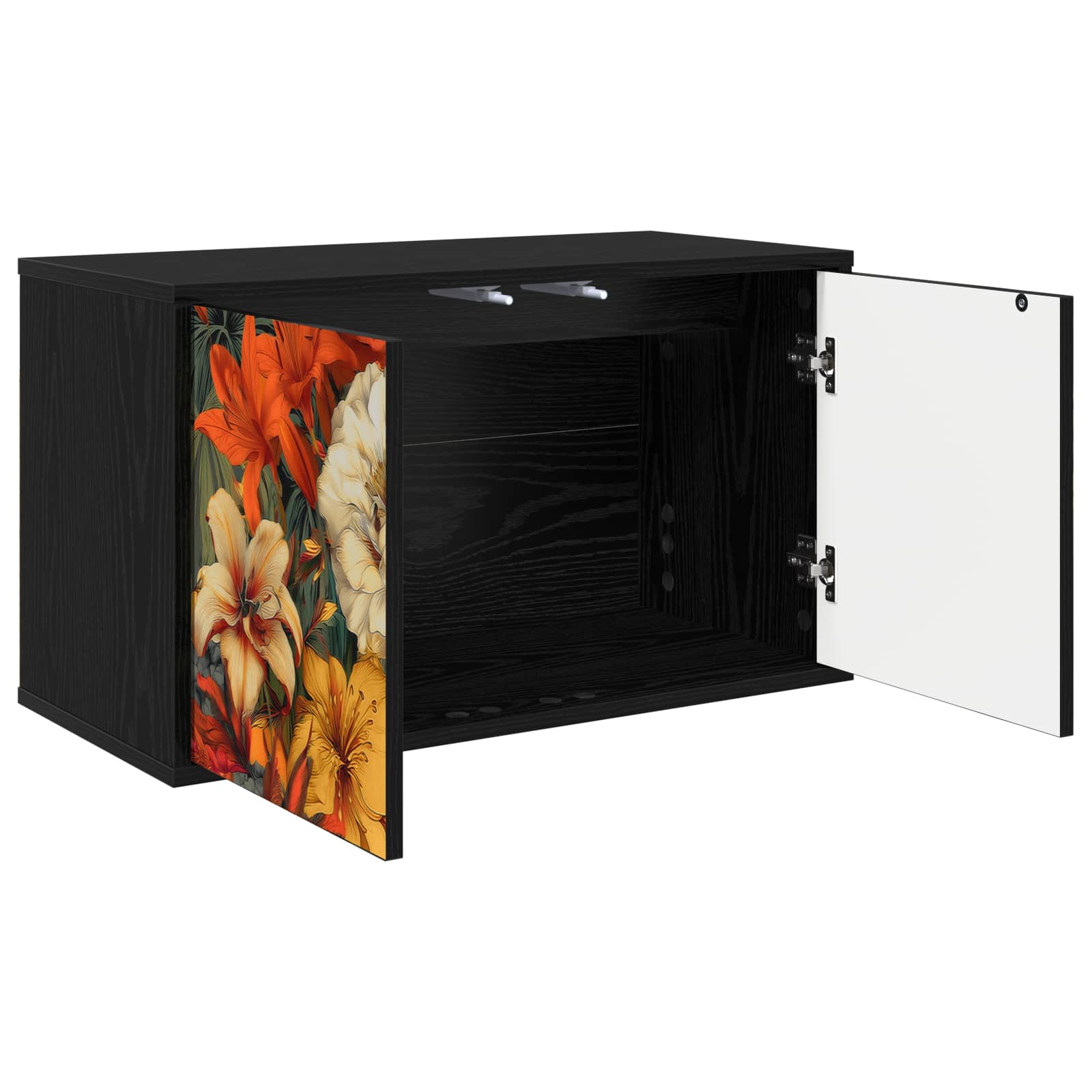 Seinälle kiinnitettävä TV-kaapisto GENNEP 69 x 33 x 40 cm - Image 2