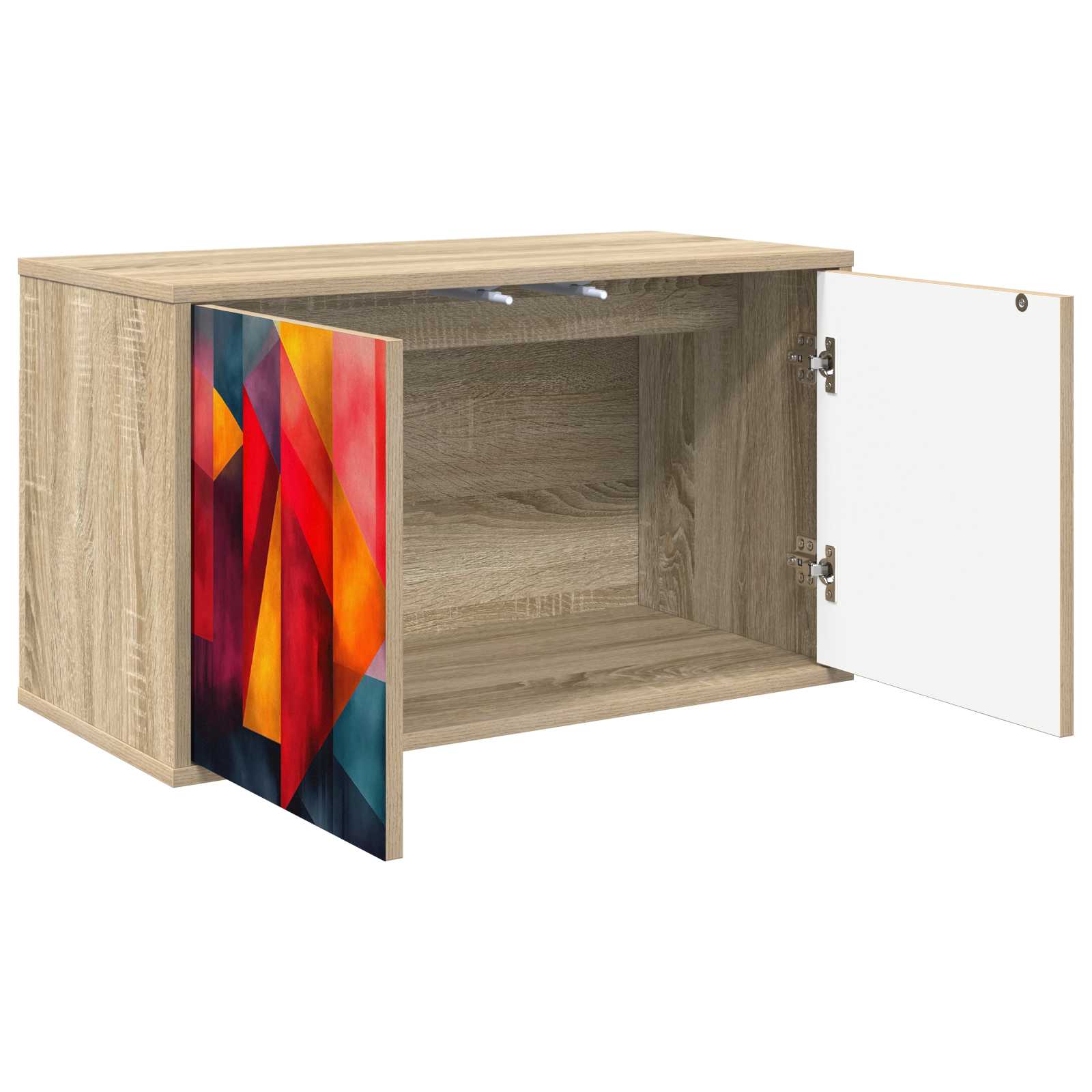 Seinälle kiinnitettävä TV-kaapisto HEESCH 69 x 33 x 40 cm - Image 2