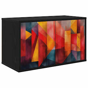 vidaXL Seinale paigaldatav TV kapp HEESCH 69 x 33 x 40 cm Must tamm