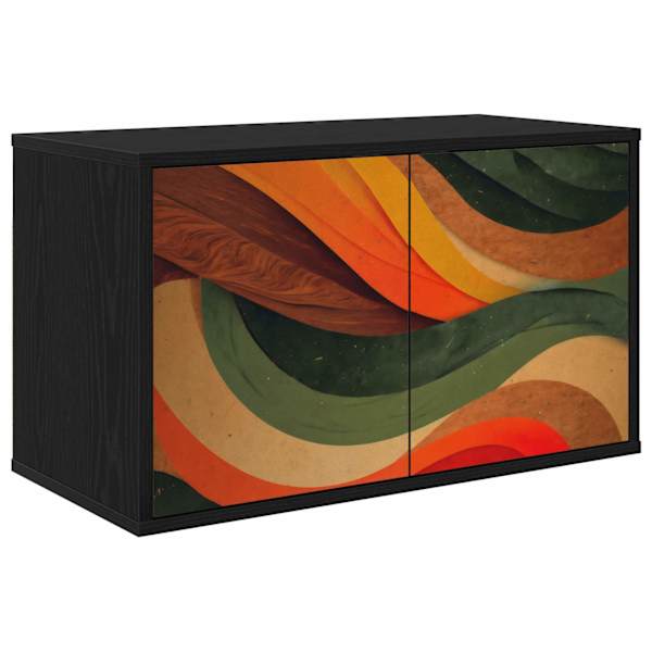 vidaXL Seinale paigaldatav TV kapp BONN 69 x 33 x 40 cm Must tamm