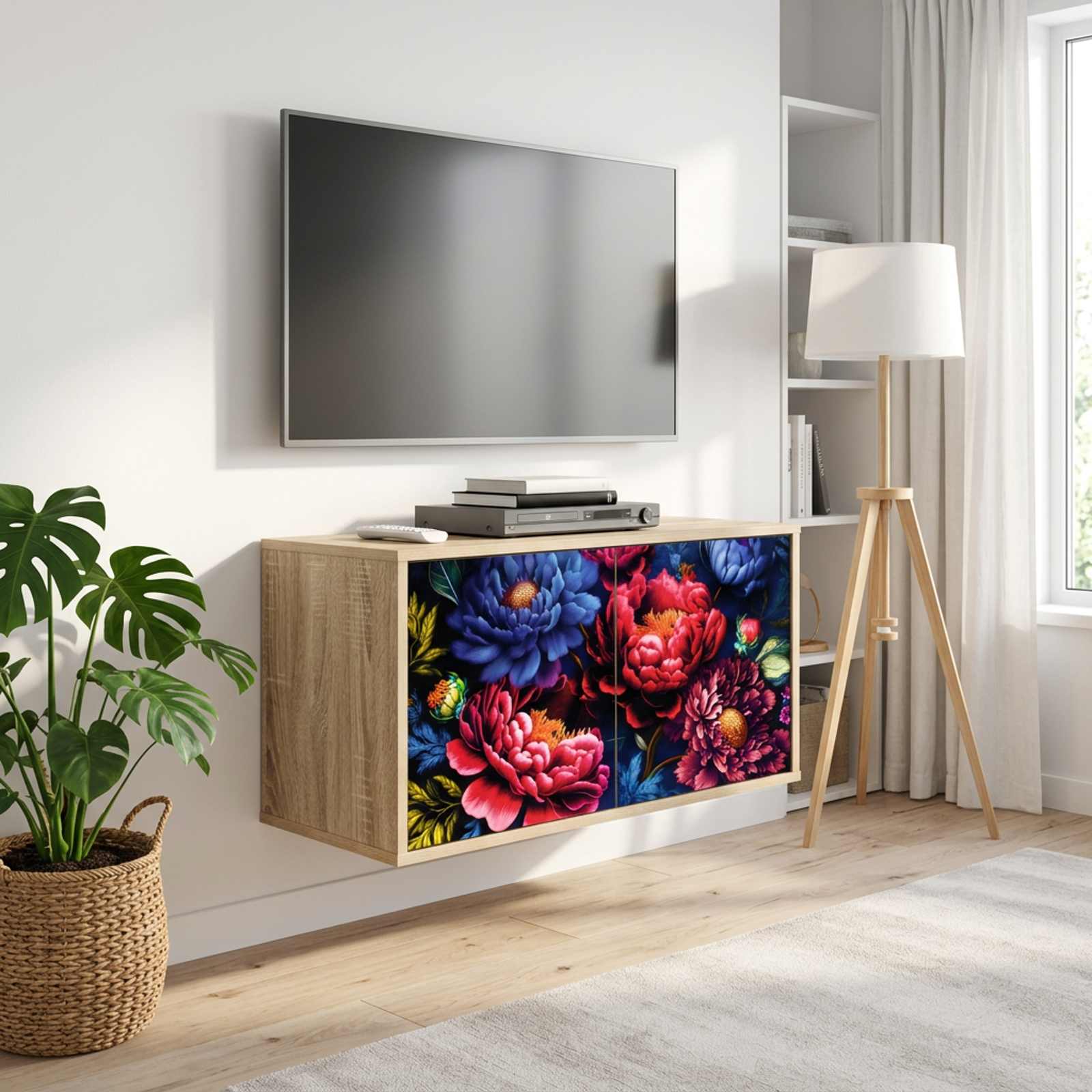 Stenska TV omarica KIEL 69 x 33 x 40 cm Sonoma hrast