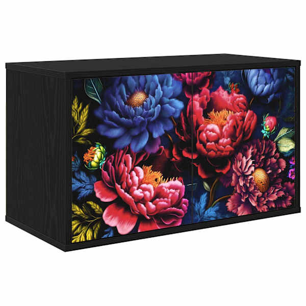 vidaXL Seinale paigaldatav TV kapp KIEL 69 x 33 x 40 cm Must tamm