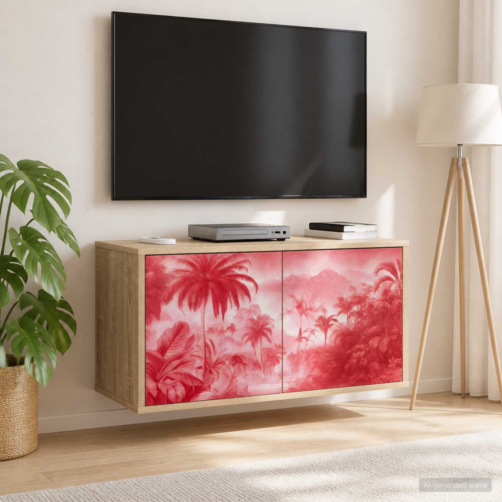 Stenska TV omarica AACHEN 69 x 33 x 40 cm Sonoma hrast