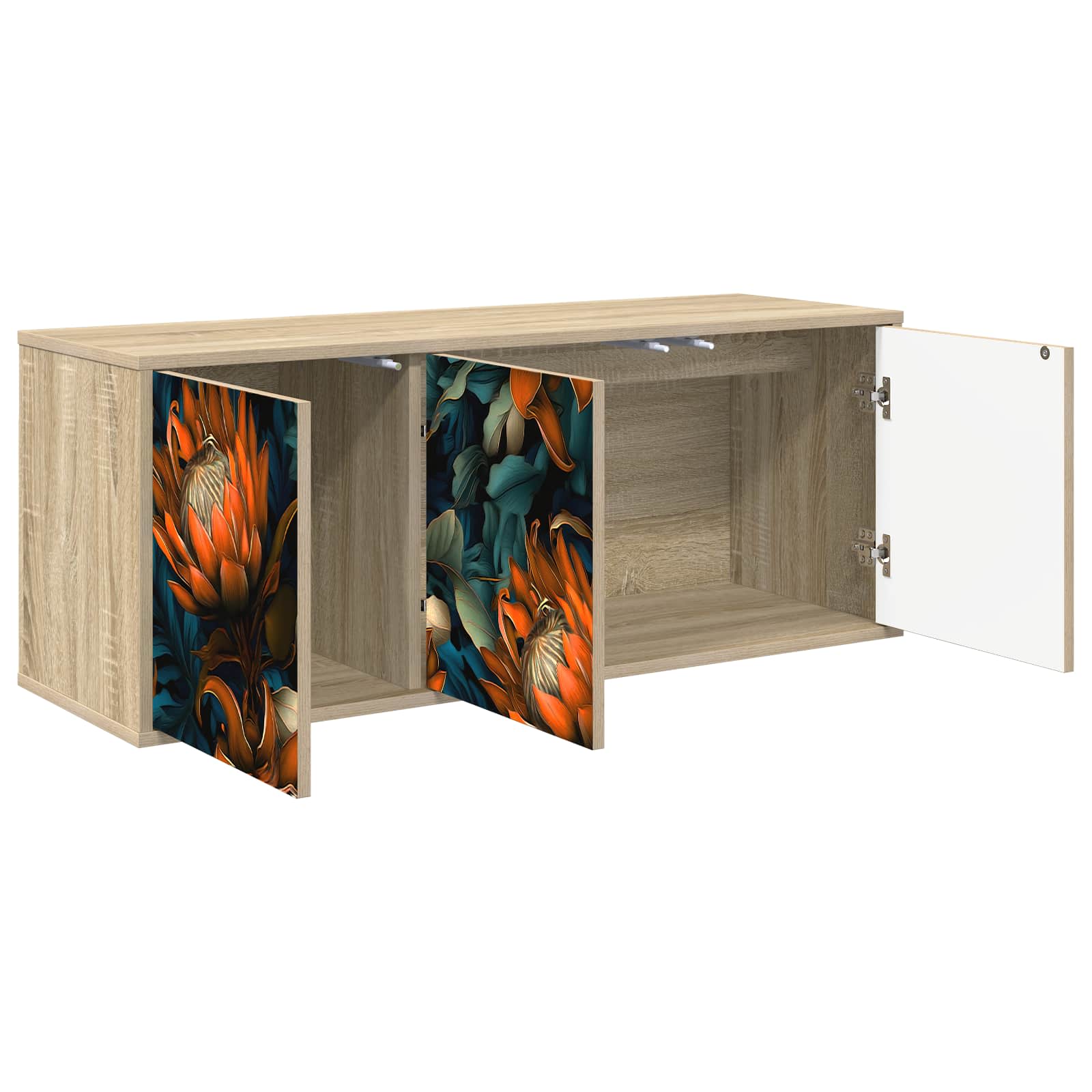 Seinälle kiinnitettävä TV-kaapisto LOCHEM 102 x 33 x 40 cm - Image 2