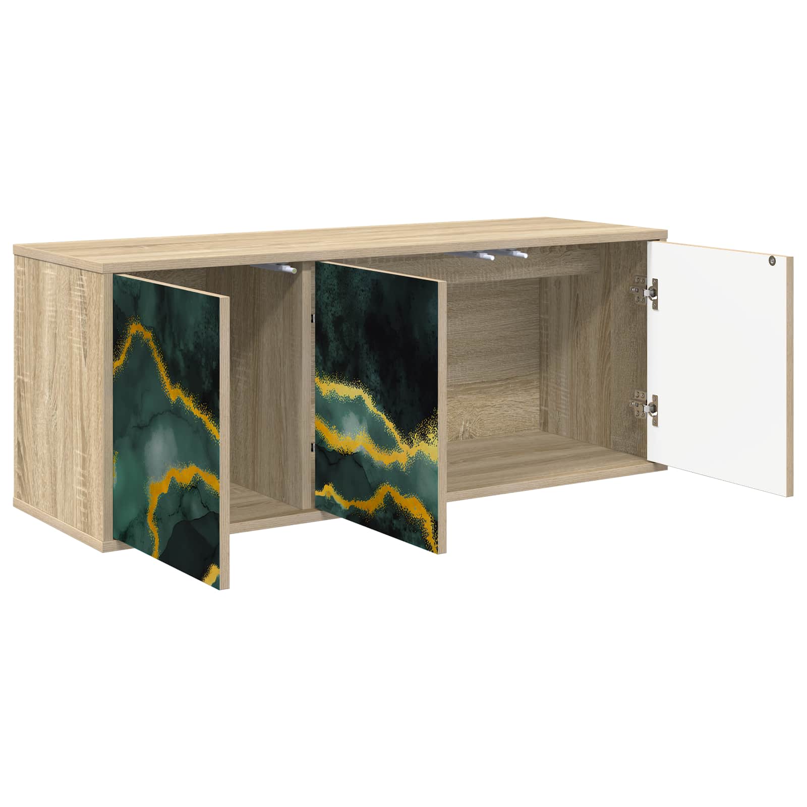 Seinälle kiinnitettävä TV-kaapisto WIJHE 102 x 33 x 40 cm - Image 3