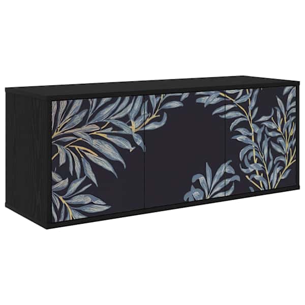vidaXL Seinale paigaldatav TV kapp DOKKUM 102 x 33 x 40 cm Must tamm