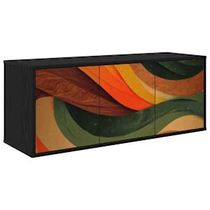 vidaXL Seinale paigaldatav TV kapp BONN 102 x 33 x 40 cm Must tamm