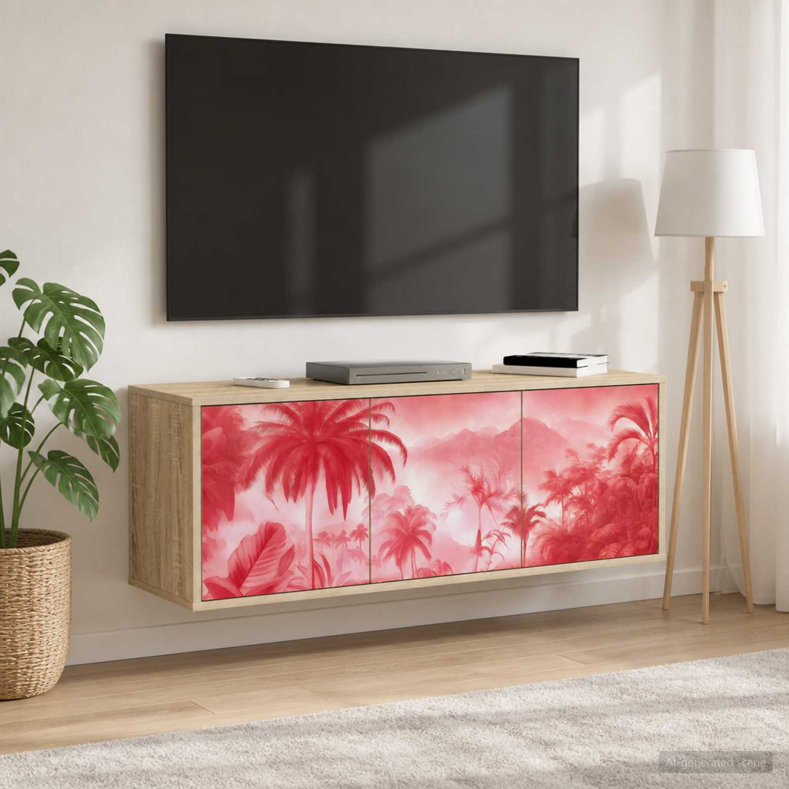 vidaXL Væghængt TV Skab AACHEN 102 x 33 x 40 cm Sonoma-eg