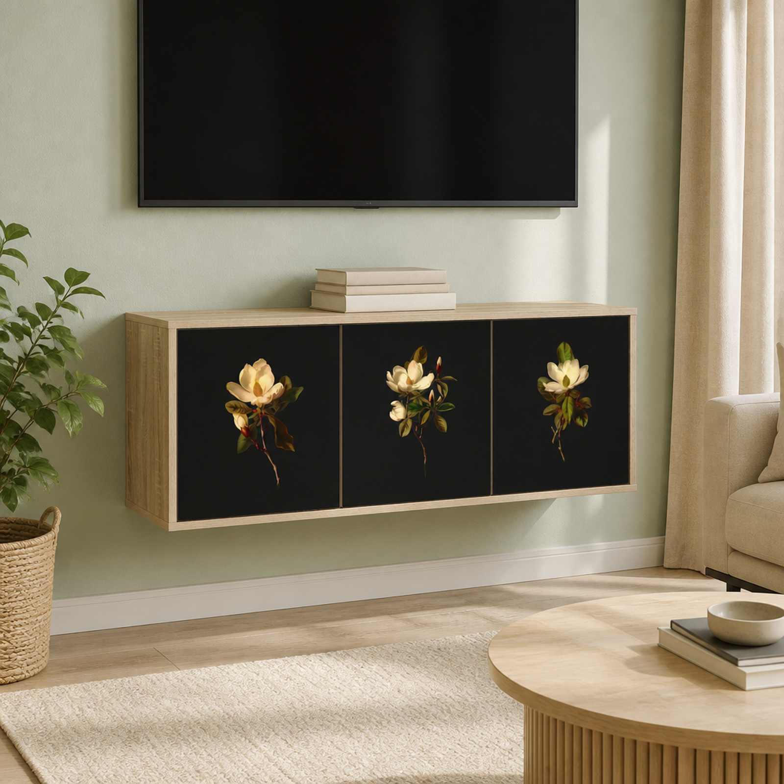 Stenska TV omarica BREMEN 102 x 33 x 40 cm Sonoma hrast