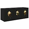 vidaXL Seinale paigaldatav TV kapp BREMEN 102 x 33 x 40 cm Must tamm