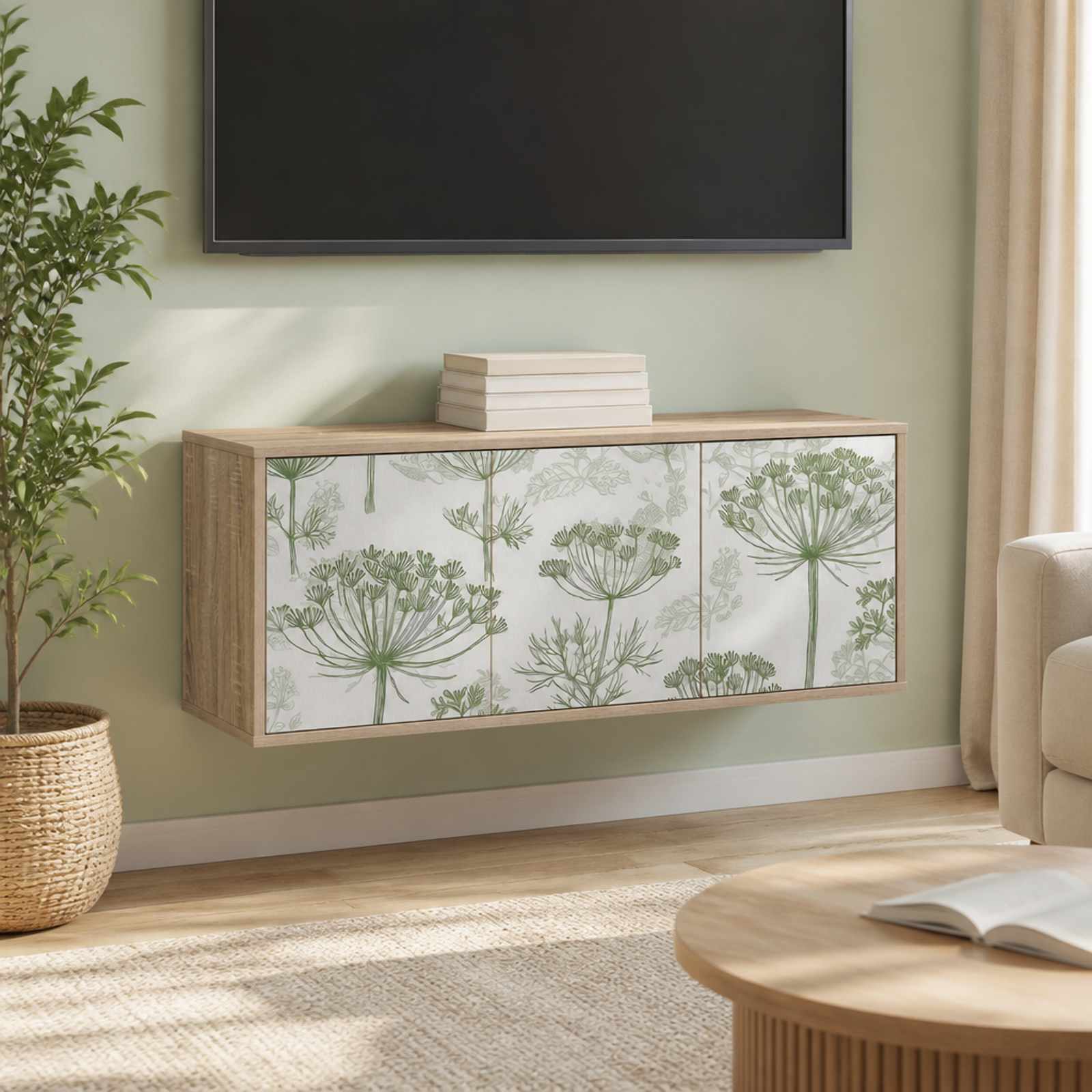 vidaXL Væghængt TV Skab GOTHA 102 x 33 x 40 cm Sonoma-eg