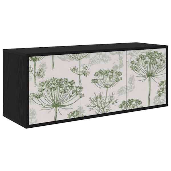 vidaXL Seinale paigaldatav TV kapp GOTHA 102 x 33 x 40 cm Must tamm