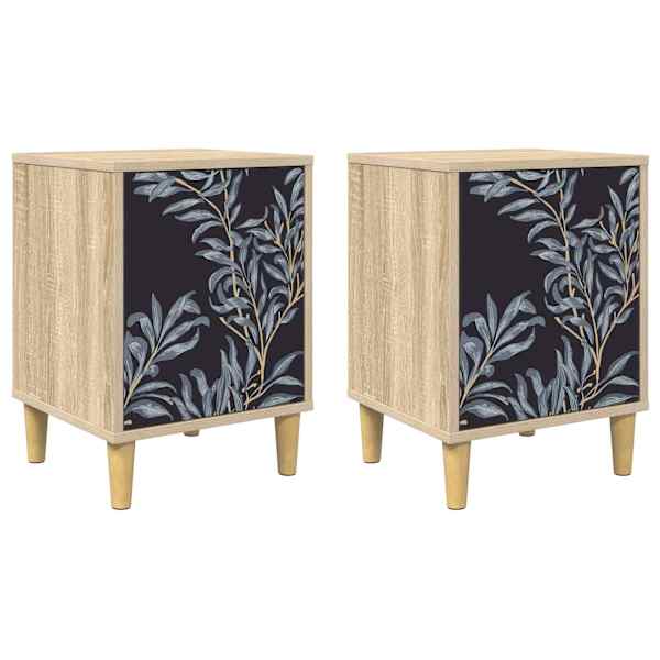 vidaXL &Ouml;&ouml;lambi kapp DOKKUM 2 tk Sonoma tamm 36 x 33 x 50 cm Tehispuit