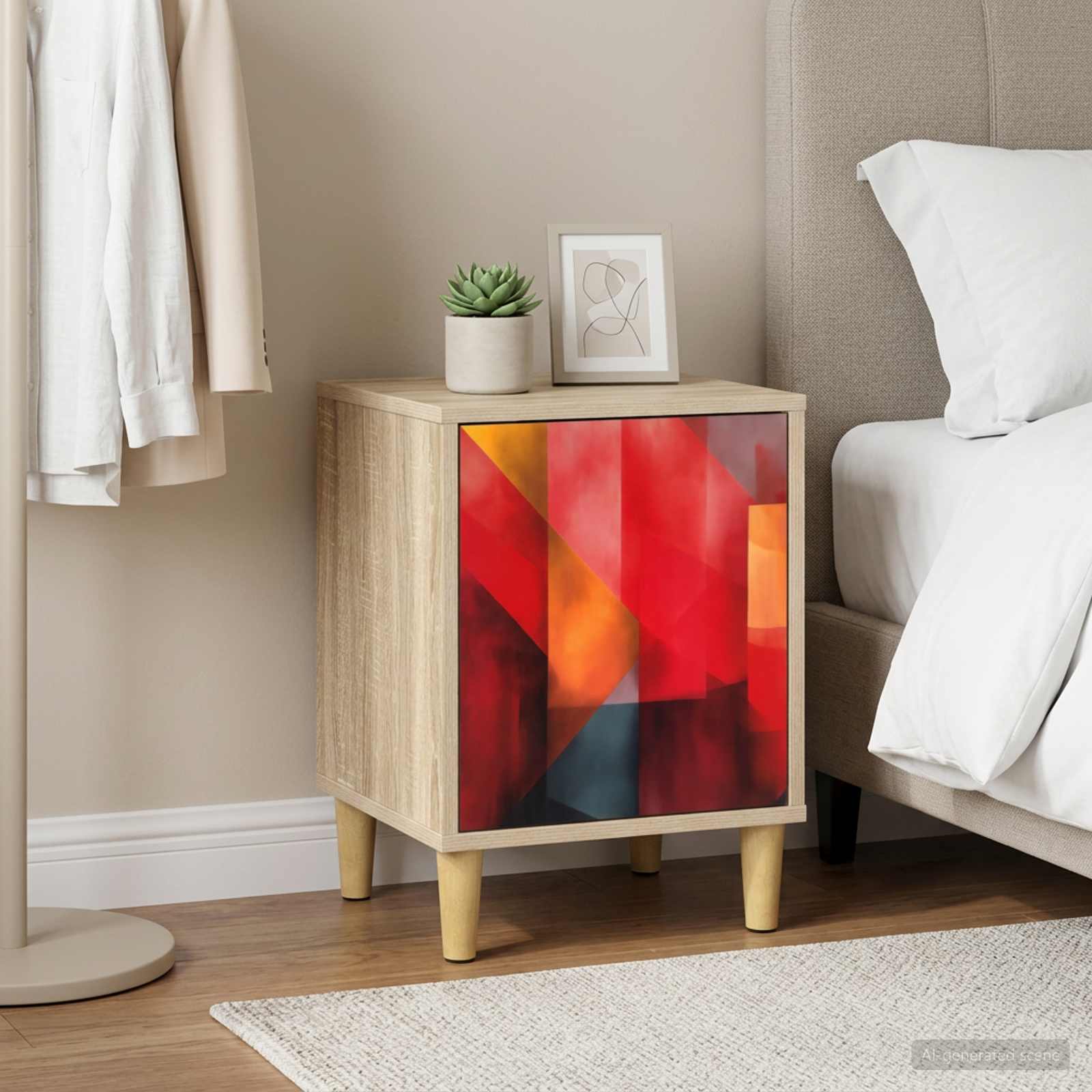 vidaXL Yöpöytäkaappi HEESCH Sonoma-tammi 36 x 33 x 50 cm Tekninen puu