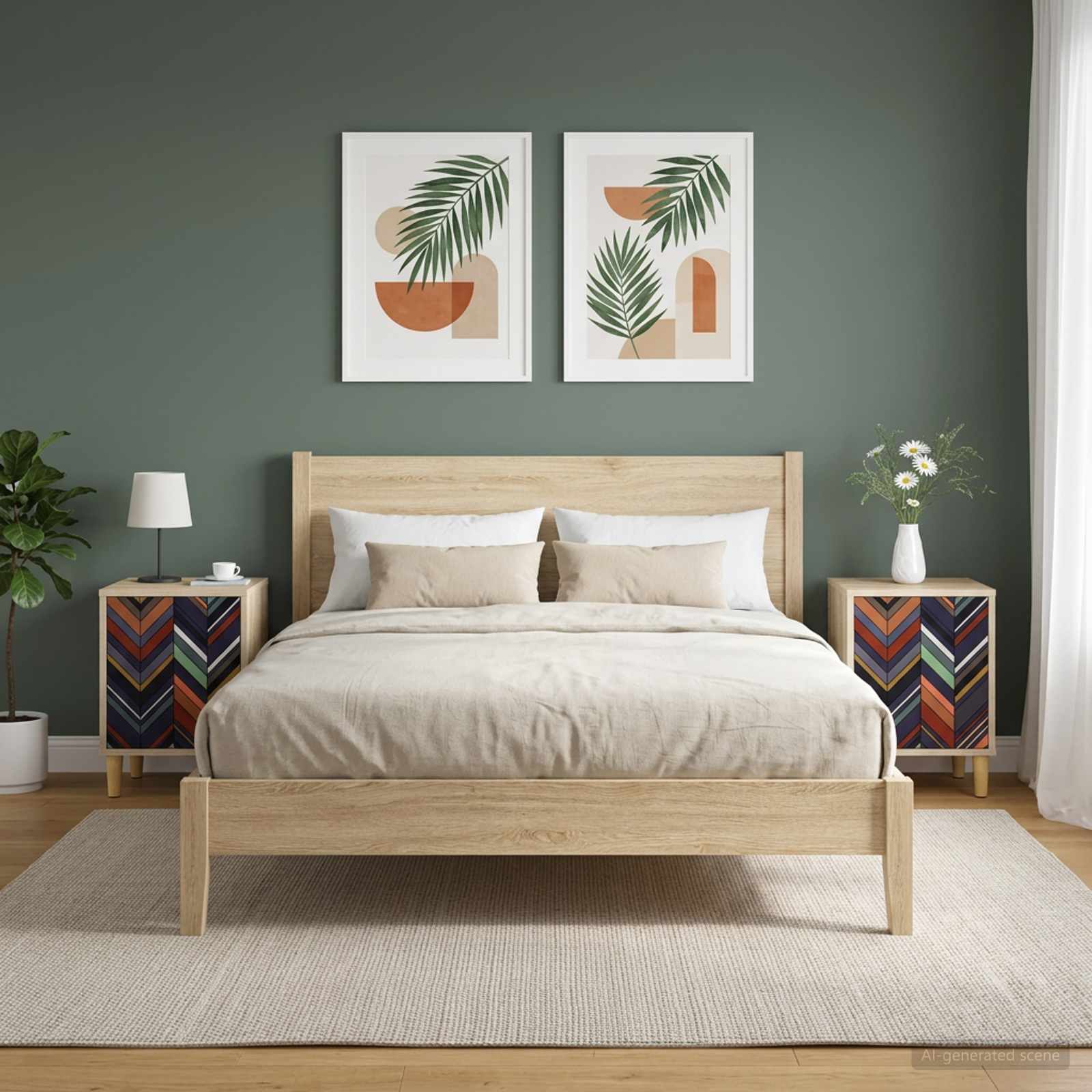 vidaXL Yöpöytäkaappi OMMEN 2 kpl Sonoma-tammi 36 x 33 x 50 cm