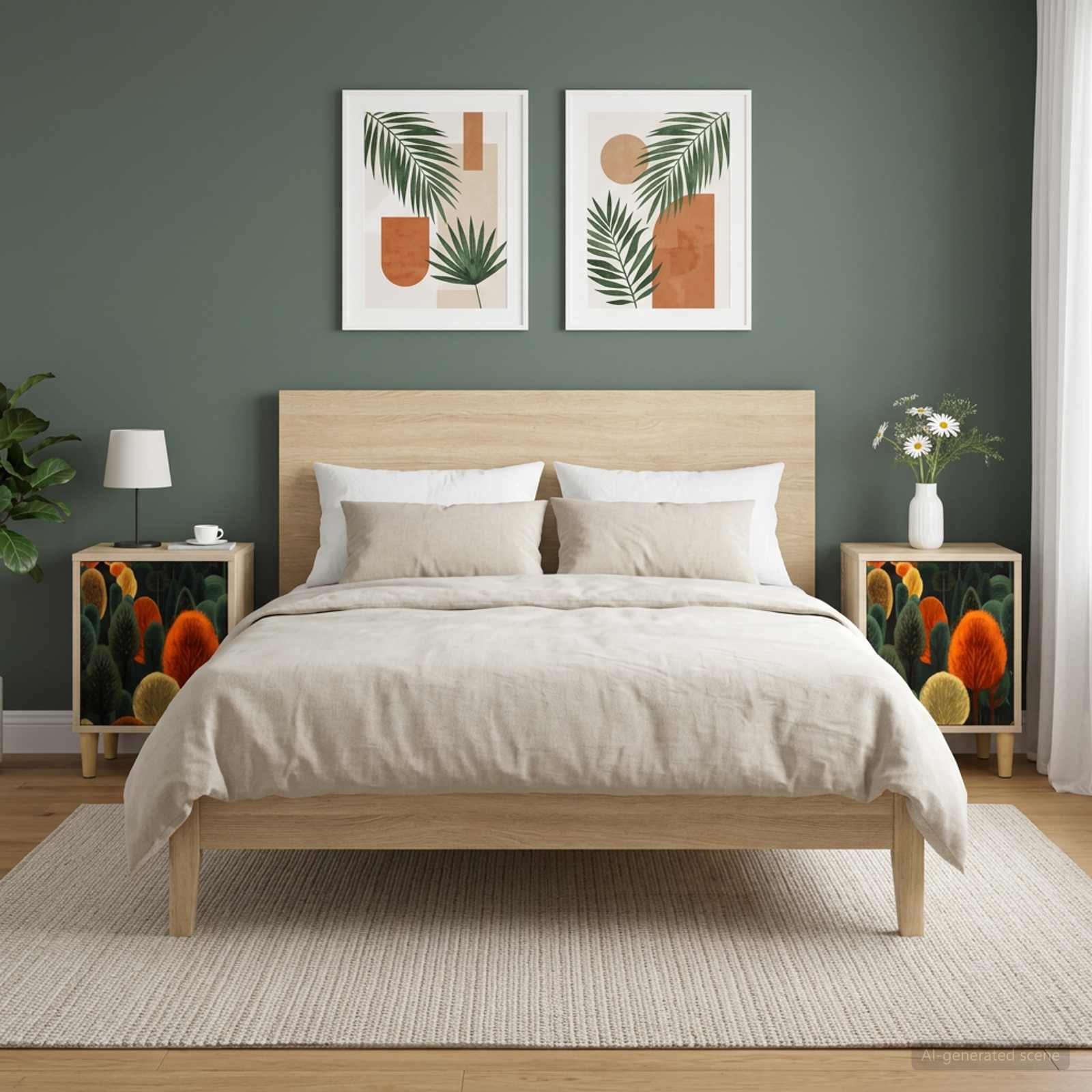 vidaXL Yöpöytäkaappi ZAANDAM 2 kpl Sonoma-tammi 36 x 33 x 50 cm