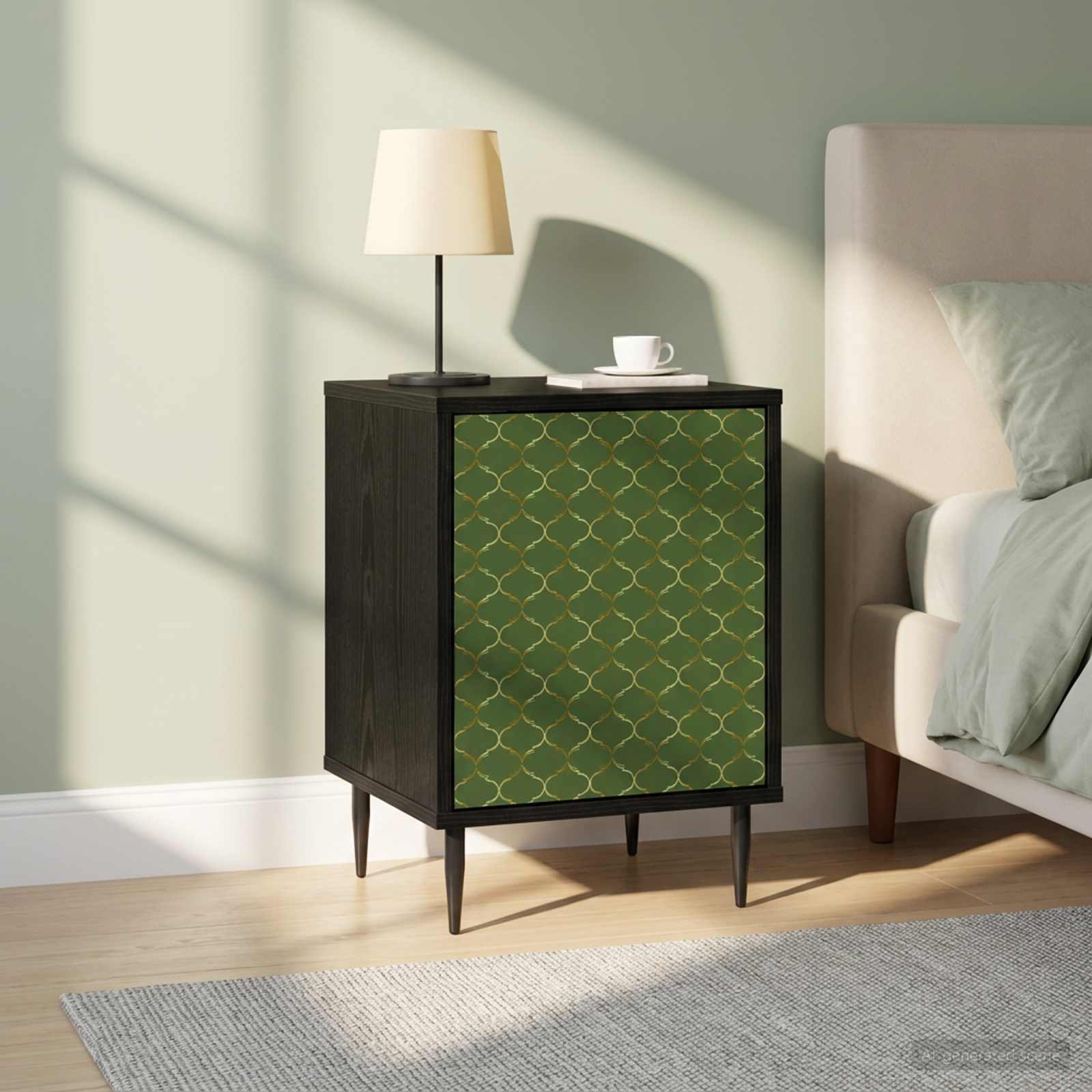 vidaXL Yöpöytäkaappi GELEEN 2 kpl Musta tammi 36 x 33 x 51 cm