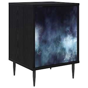 vidaXL &Ouml;&ouml;lambi kapp RAALTE Must tamm 36 x 33 x 51 cm Tehispuit