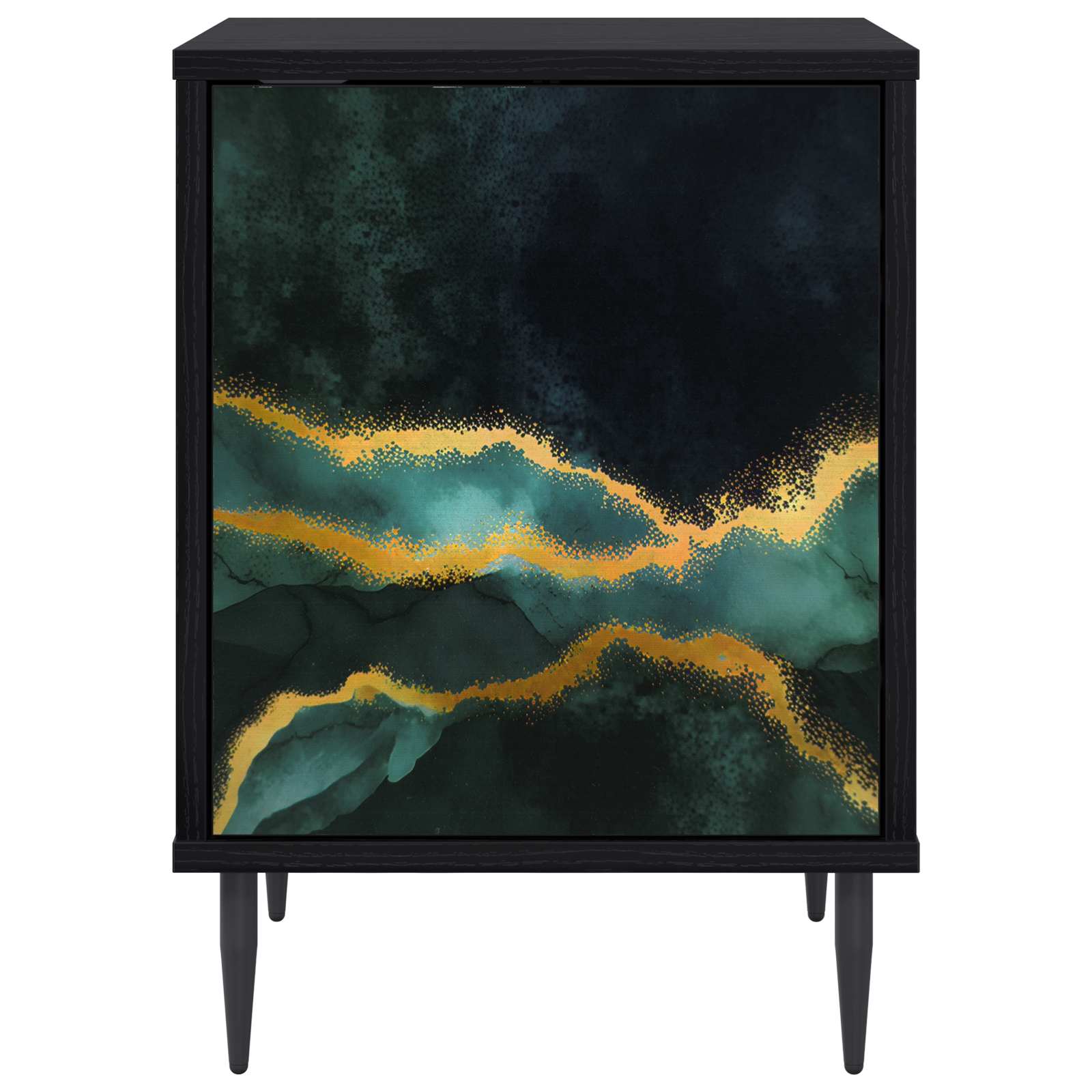 Нощен шкаф WIJHE 2 бр. Черен дъб 36 x 33 x 51 см — изображение 4