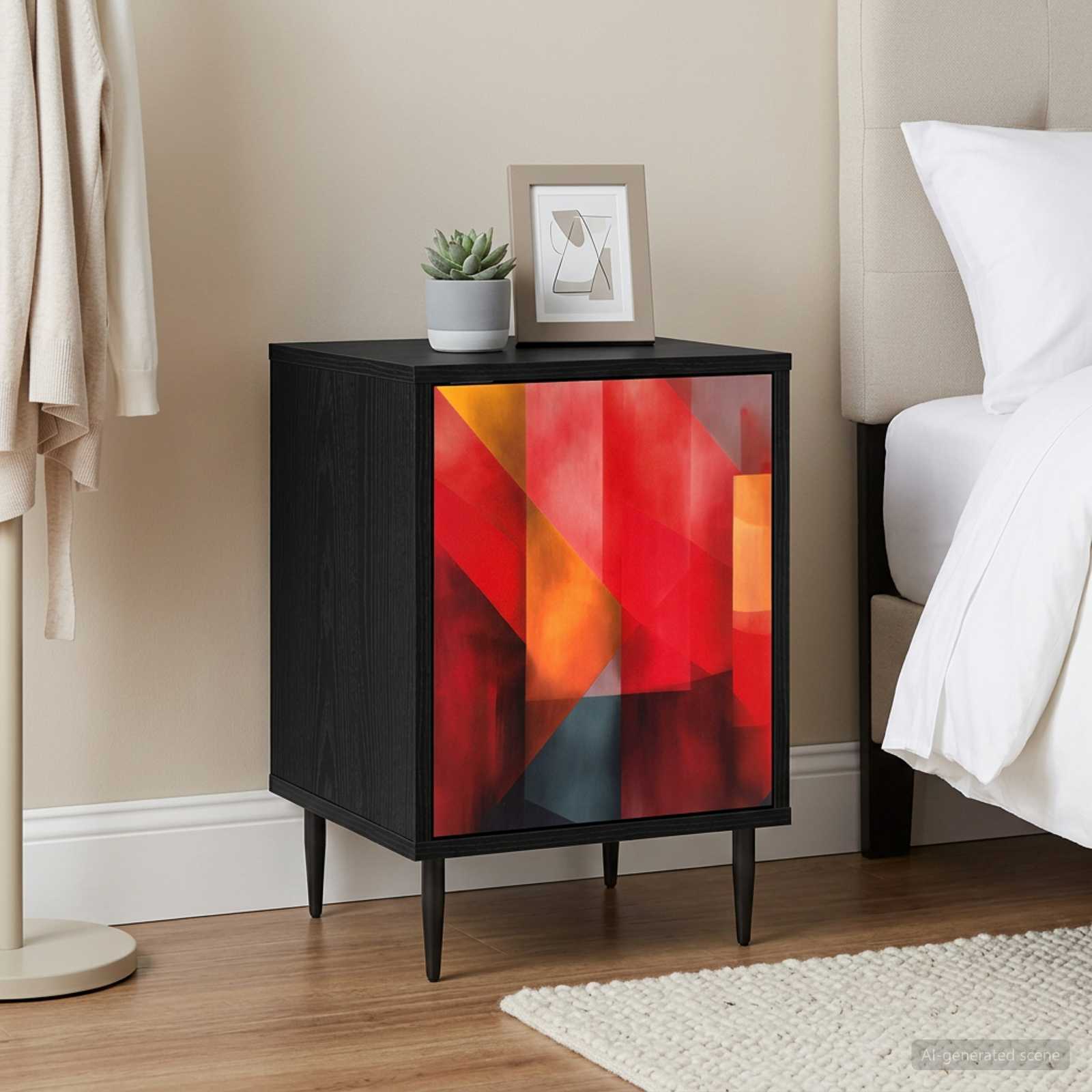vidaXL Nachttisch HEESCH 2 stk. Schwarz Eichen-Optik 36 x 33 x 51 cm