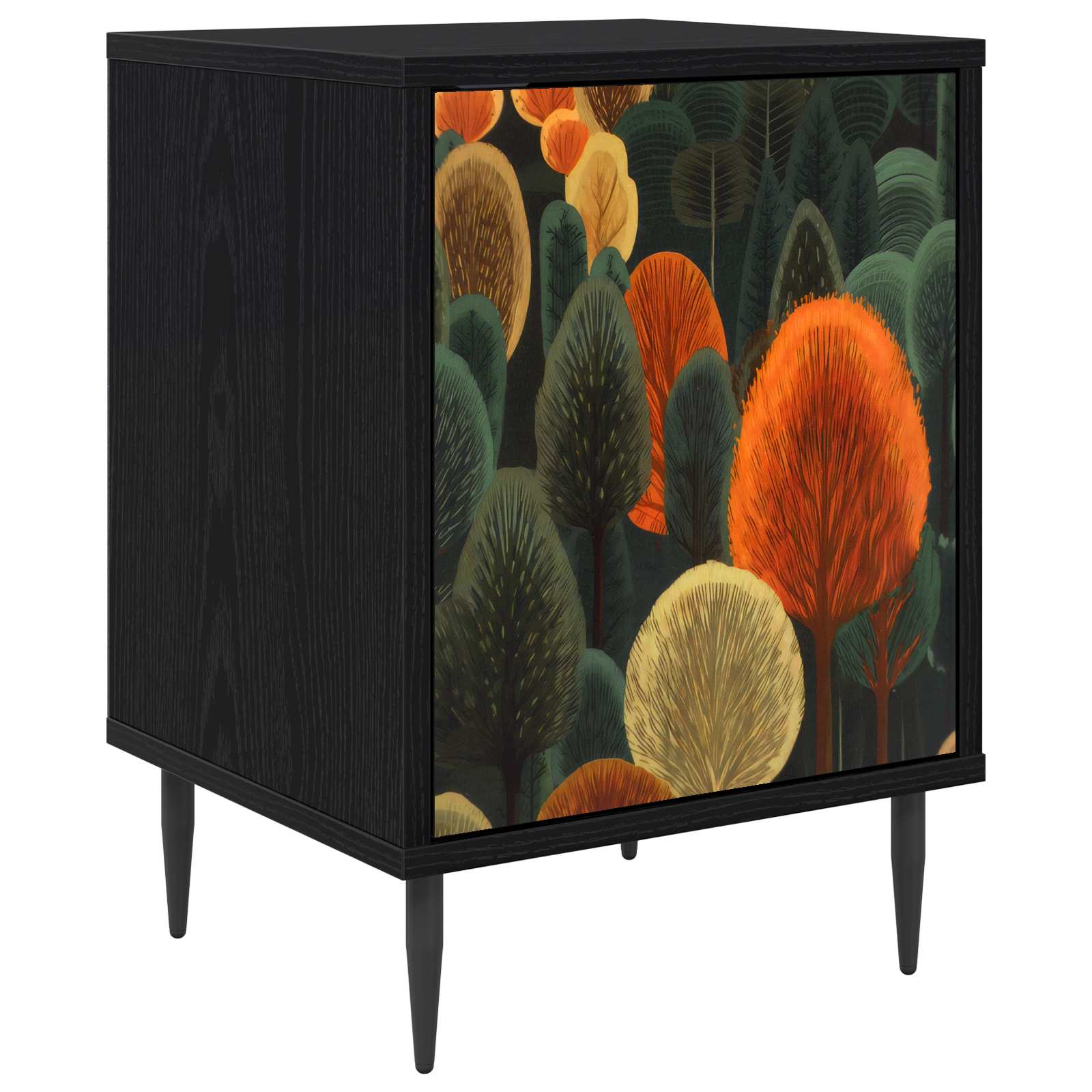 Нощен шкаф ZAANDAM Черен дъб 36 x 33 x 51 см — изображение 2