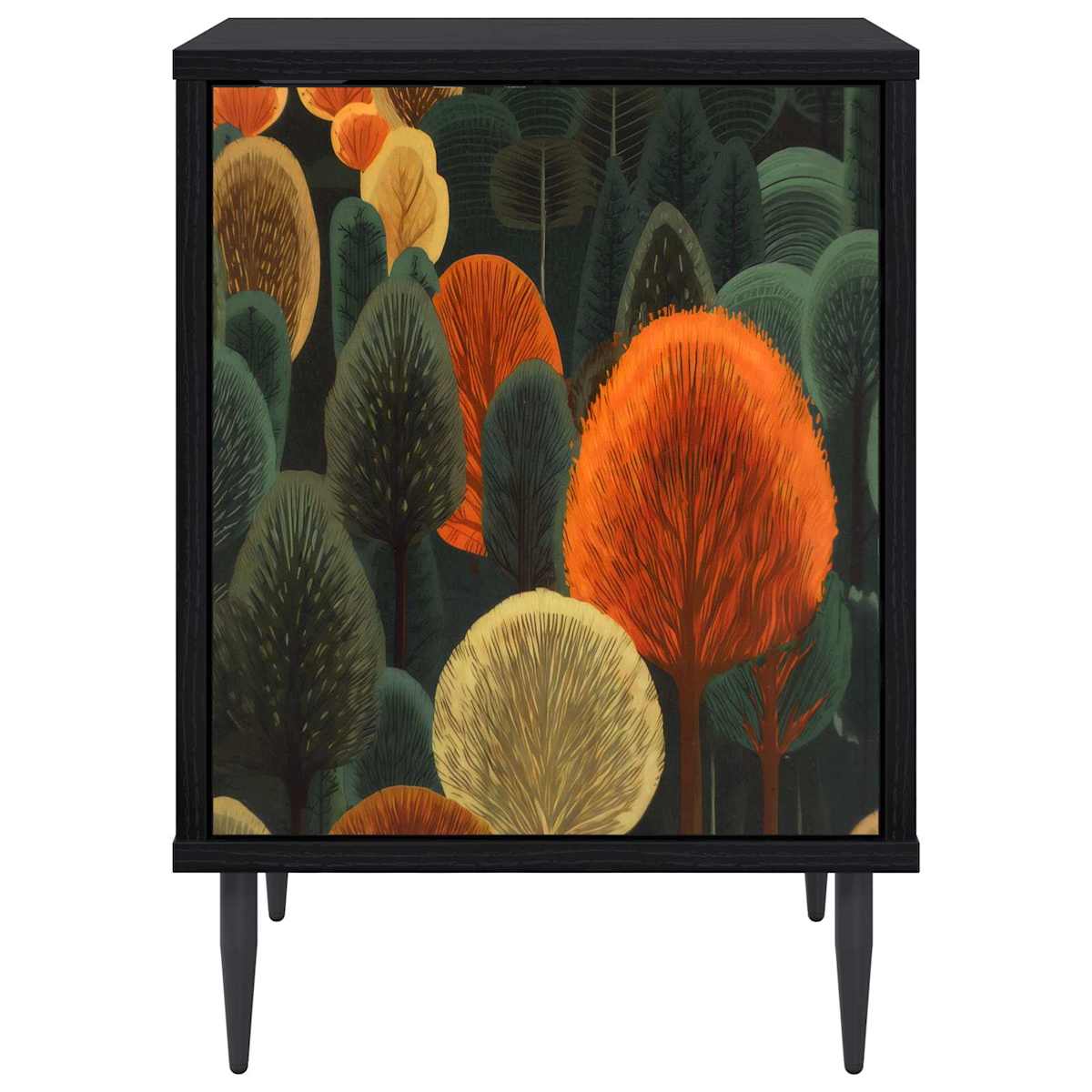 Natskab ZAANDAM Sort eg 36 x 33 x 51 cm Konstrueret træ - Billede 5
