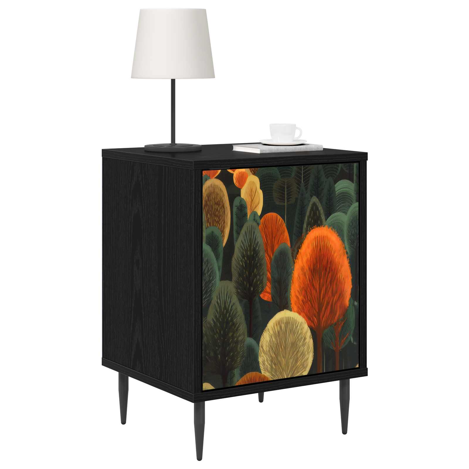 Нощен шкаф ZAANDAM Черен дъб 36 x 33 x 51 см — изображение 3