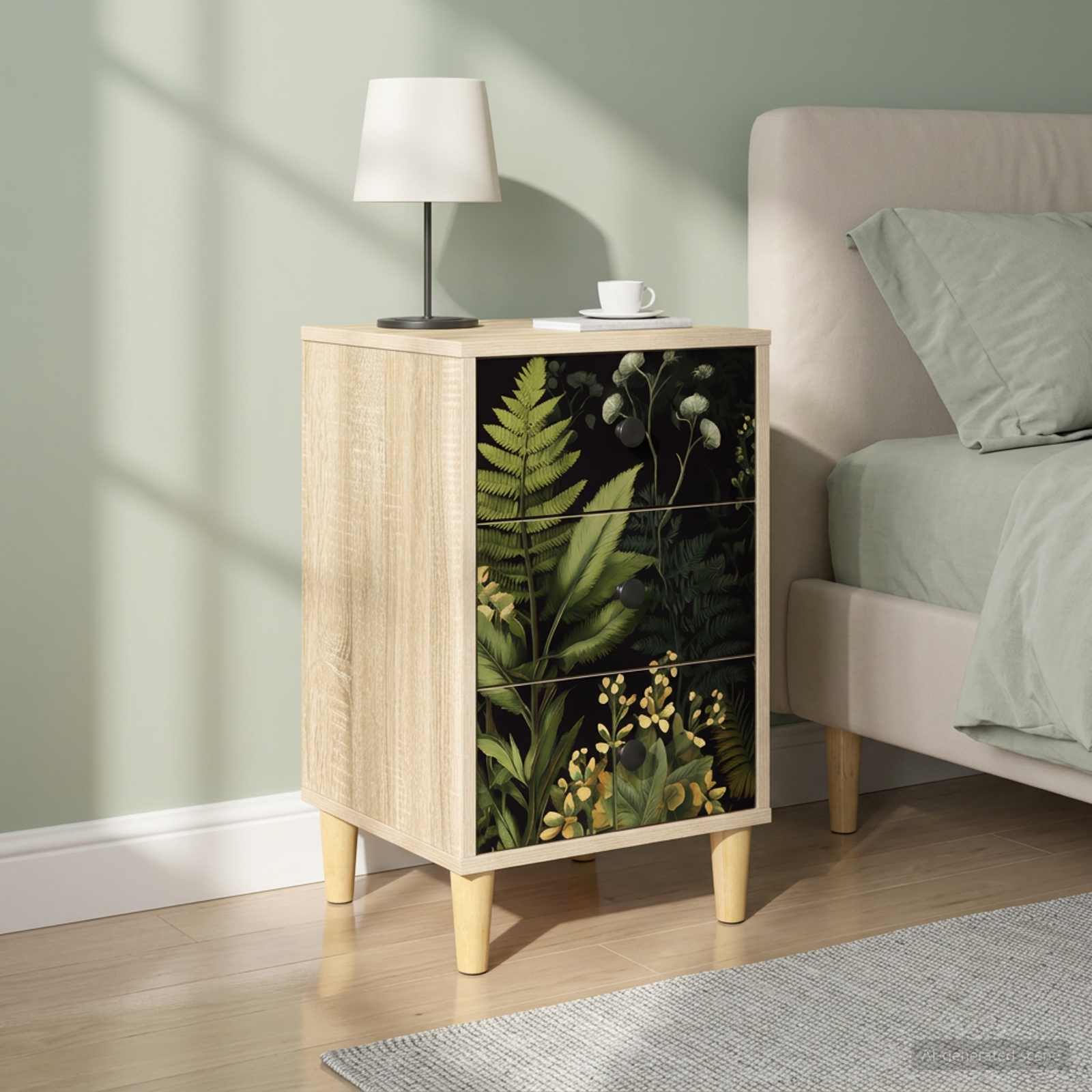 Nočna omarica RHENEN 2 kos Sonoma hrast 36 x 33 x 60 cm