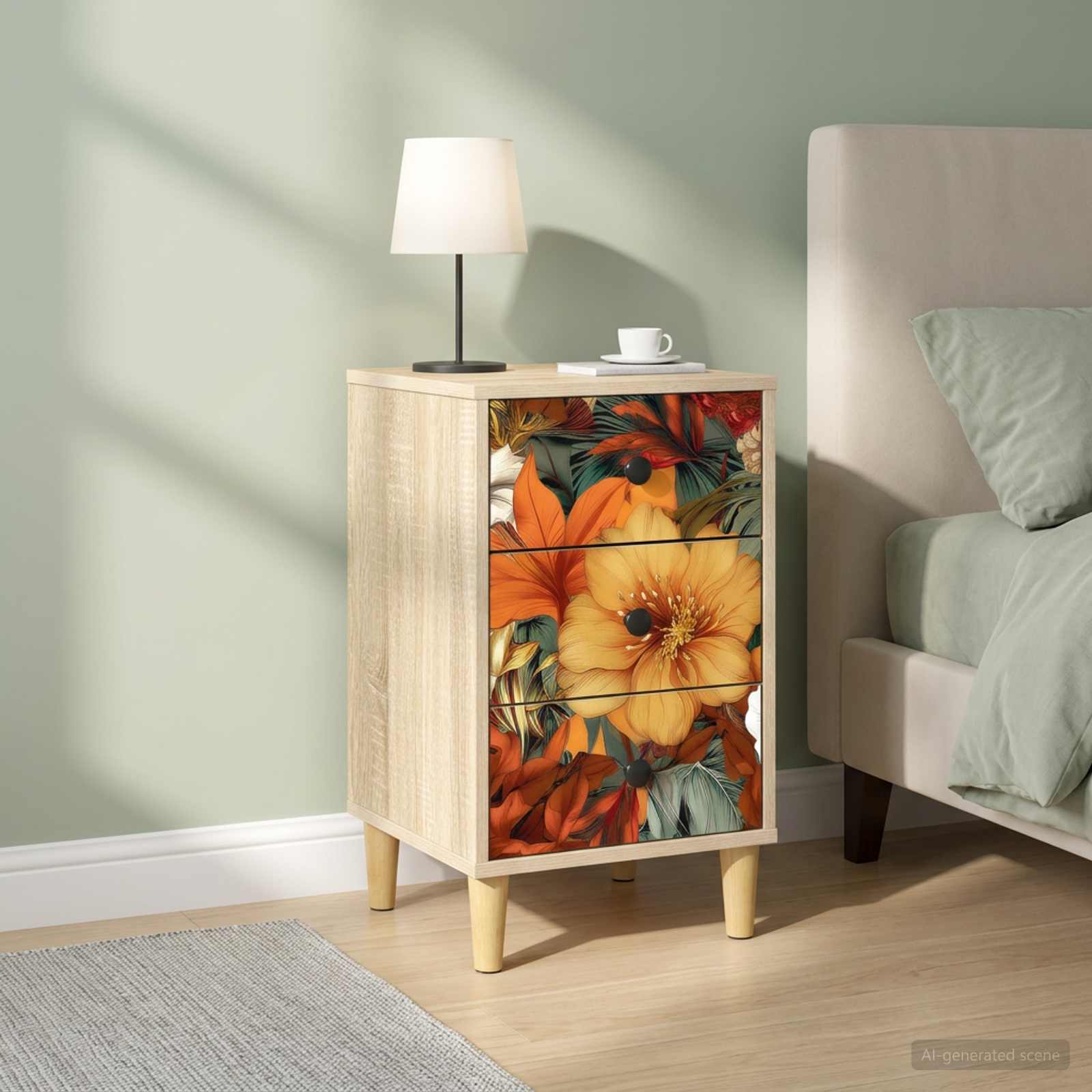 Nočna omarica GENNEP 2 kos Sonoma hrast 36 x 33 x 60 cm