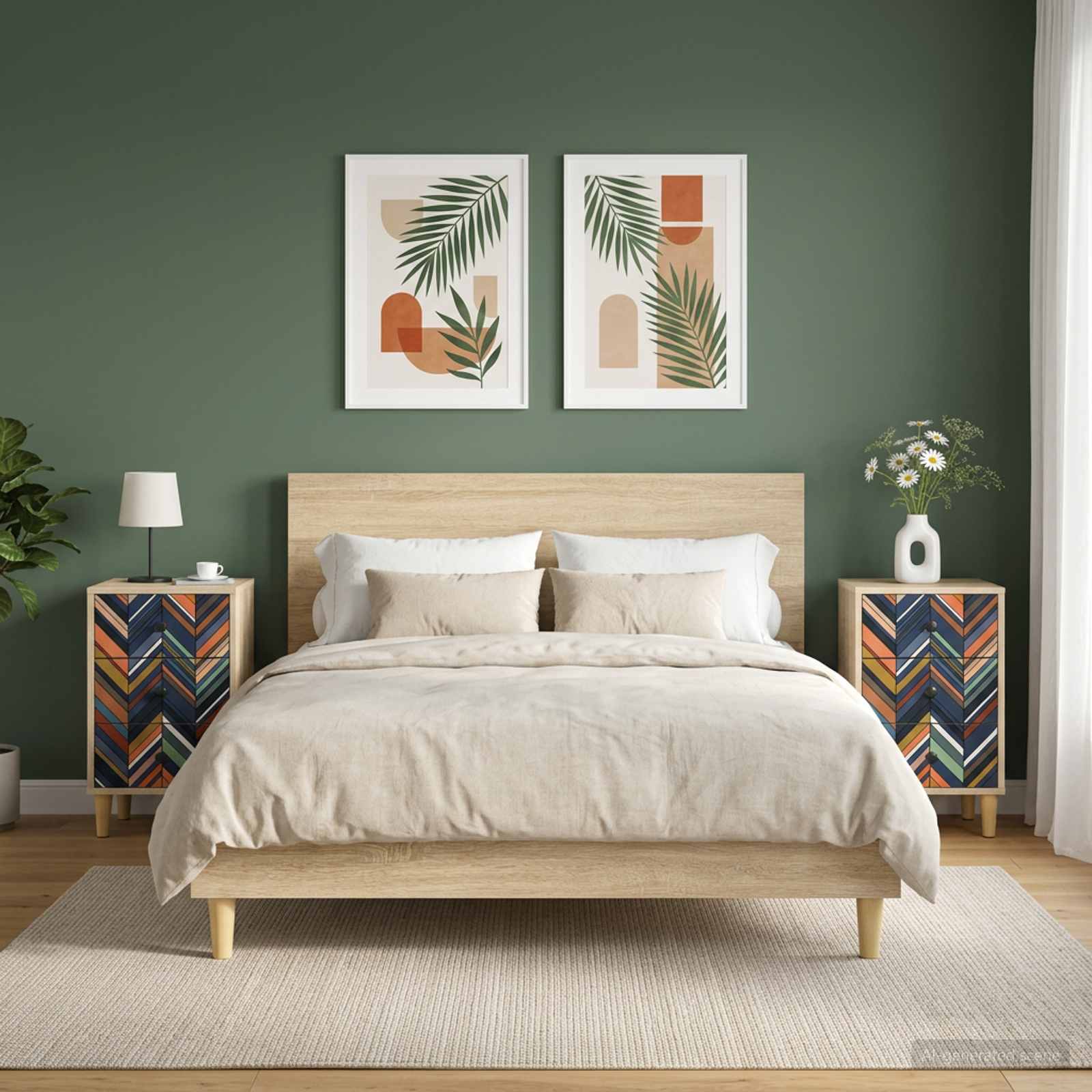 vidaXL Yöpöytäkaappi OMMEN 2 kpl Sonoma-tammi 36 x 33 x 60 cm