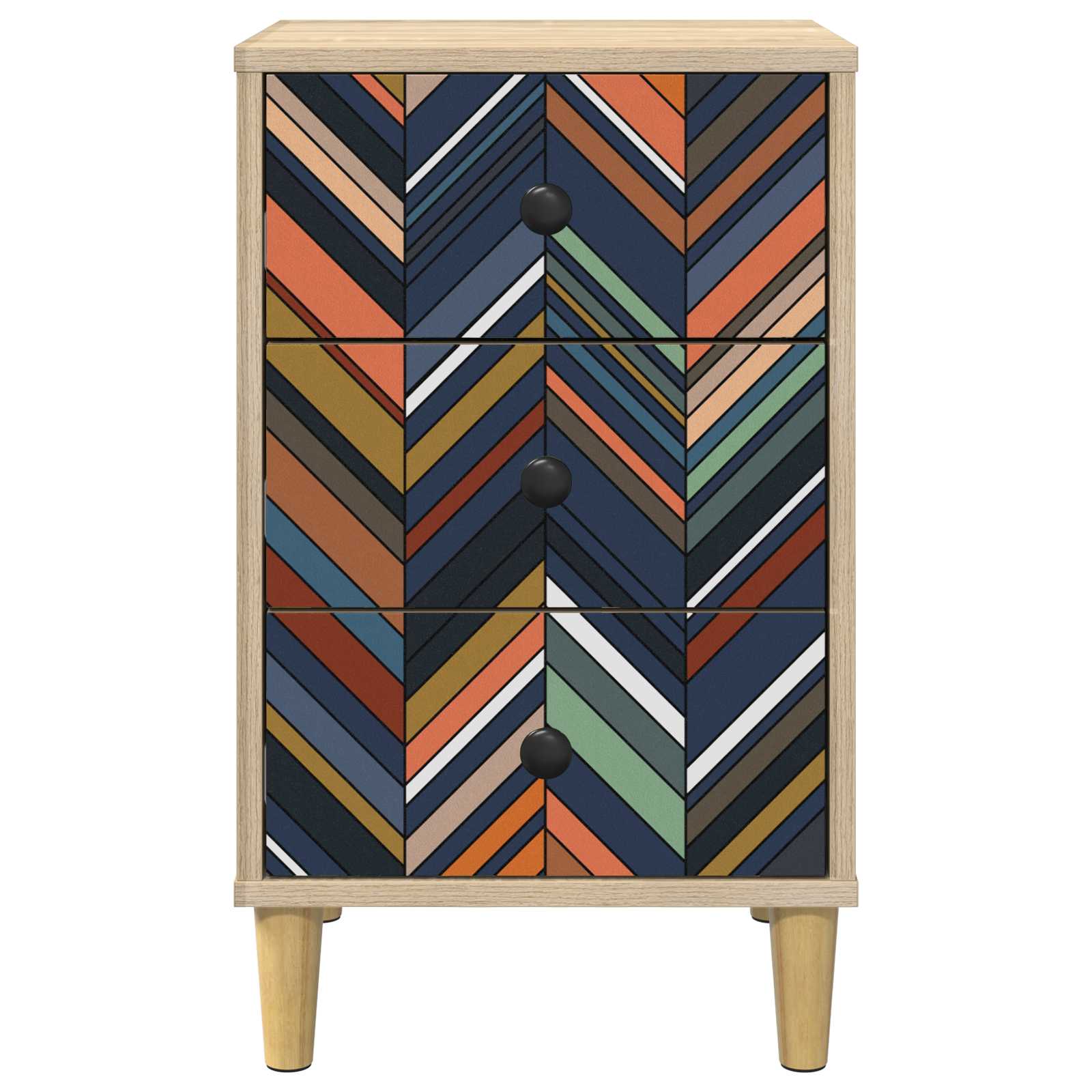 Нощен шкаф OMMEN 2 бр. Дъб сонома 36 x 33 x 60 см — изображение 4