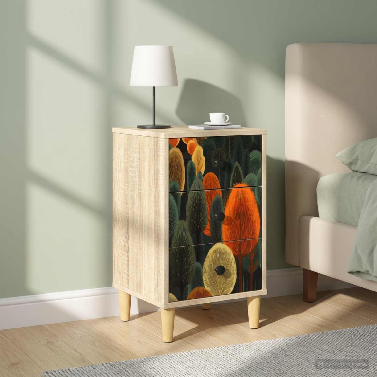 Nočna omarica ZAANDAM 2 kos Sonoma hrast 36 x 33 x 60 cm