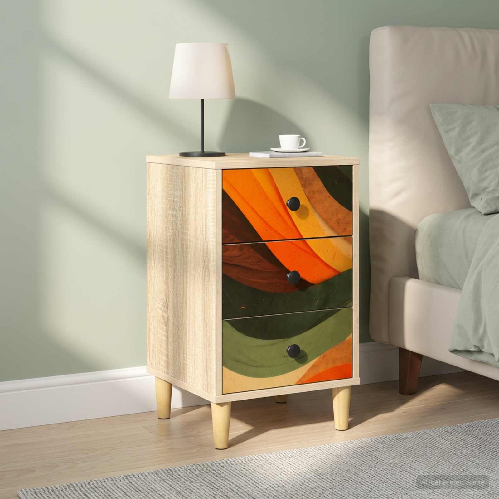Nočna omarica BONN 2 kos Sonoma hrast 36 x 33 x 60 cm